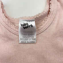 Load image into Gallery viewer, Girls Baby Berry, pink ribbed cotton singlet top, EUC, size 00000,  