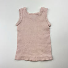 Load image into Gallery viewer, Girls Baby Berry, pink ribbed cotton singlet top, EUC, size 00000,  