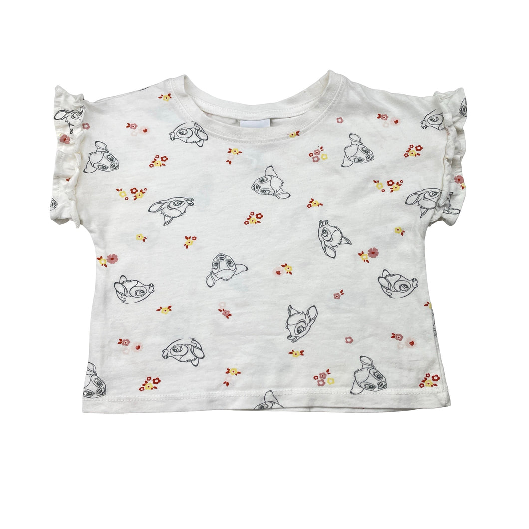 Girls Disney, Bambi cotton tee / top, GUC, size 1,  