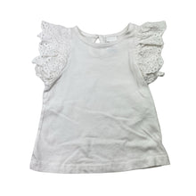 Load image into Gallery viewer, Girls Baby Berry, broderie trim cotton tee / top, EUC, size 0,  