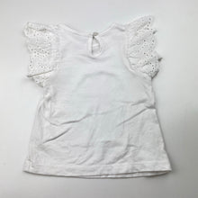 Load image into Gallery viewer, Girls Baby Berry, broderie trim cotton tee / top, EUC, size 0,  