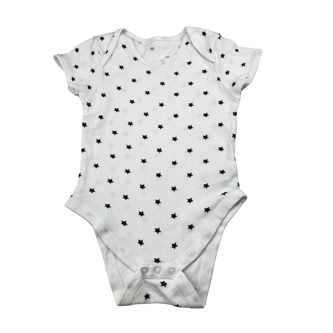 Unisex Primark, cotton bodysuit / romper, stars, FUC, size 2,  