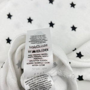 Unisex Primark, cotton bodysuit / romper, stars, FUC, size 2,  
