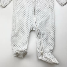 Load image into Gallery viewer, Unisex Target, stretchy organic cotton blend zip coverall / romper, FUC, size 000,  