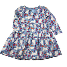 Load image into Gallery viewer, Girls Anko, cotton long sleeve dress, rabbits, FUC, size 1, L: 42cm