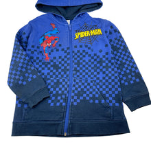 Load image into Gallery viewer, Boys Target, Marvel Spiderman fleece lined zip hoodie sweater, wash fade, FUC, size 5,  