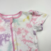 Load image into Gallery viewer, Girls Baby Berry, tie dyed cotton zip romper, FUC, size 000,  