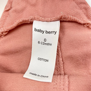 Girls Baby Berry, pink cotton romper, GUC, size 0,  