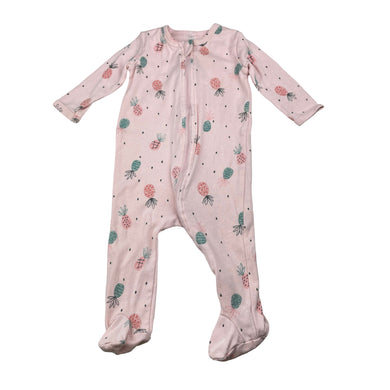 Girls Marquise, cotton zip coverall / romper, pineapples, FUC, size 00,  