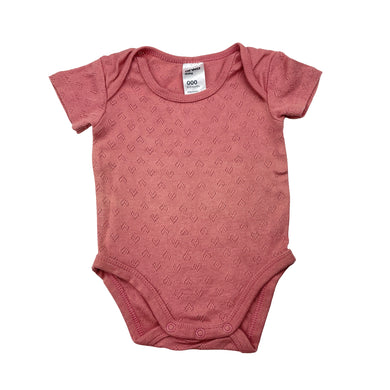 Girls Anko, pointelle cotton bodysuit / romper, GUC, size 000,  