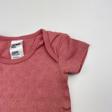 Load image into Gallery viewer, Girls Anko, pointelle cotton bodysuit / romper, GUC, size 000,  