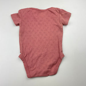 Girls Anko, pointelle cotton bodysuit / romper, GUC, size 000,  