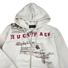Load image into Gallery viewer, Boys Rucky Race, fleece lined zip hoodie sweater, discolouration left sleeve, FUC, size 8,  
