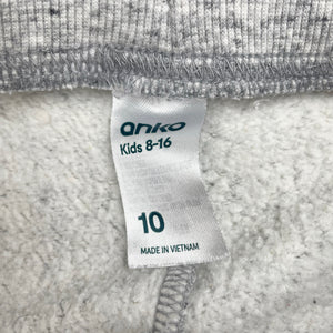 Unisex Anko, grey marle fleece lined track pants, Inside leg: 59cm, FUC, size 10,  