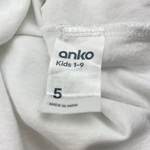 Load image into Gallery viewer, Unisex Anko, white cotton long sleeve tee / top, FUC, size 5,  
