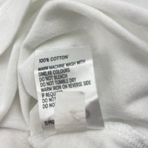 Unisex Anko, white cotton long sleeve tee / top, FUC, size 5,  