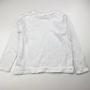 Unisex Anko, white cotton long sleeve tee / top, FUC, size 5,  