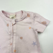 Load image into Gallery viewer, Girls Baby Berry, organic cotton blend zip romper, GUC, size 0000,  