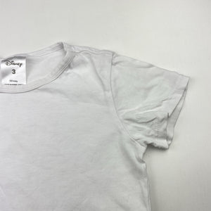 Girls Disney, white cotton tee / top, GUC, size 3,  