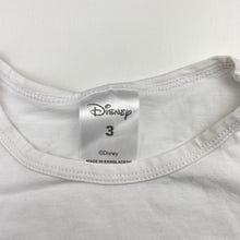 Load image into Gallery viewer, Girls Disney, white cotton tee / top, GUC, size 3,  