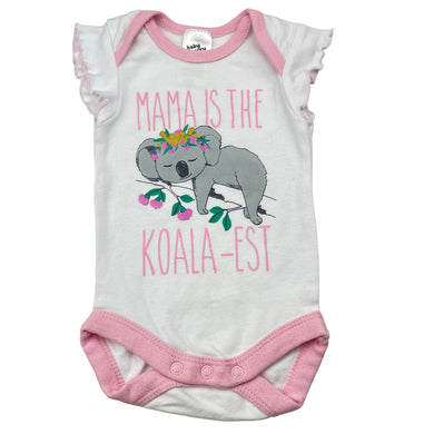Girls Baby Berry, soft cotton bodysuit / romper, koala, EUC, size 000,  