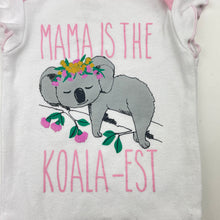 Load image into Gallery viewer, Girls Baby Berry, soft cotton bodysuit / romper, koala, EUC, size 000,  