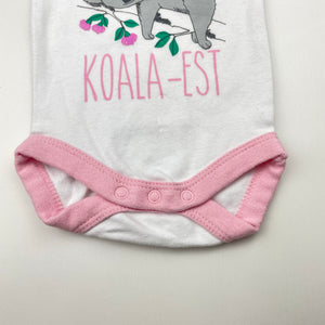 Girls Baby Berry, soft cotton bodysuit / romper, koala, EUC, size 000,  