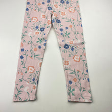 Load image into Gallery viewer, Girls Lily &amp; Dan, floral stretchy leggings, Inside leg: 39cm, GUC, size 6,  