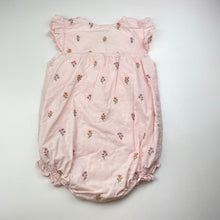 Load image into Gallery viewer, Girls purebaby, embroidered organic cotton romper, marks on front, FUC, size 2,  