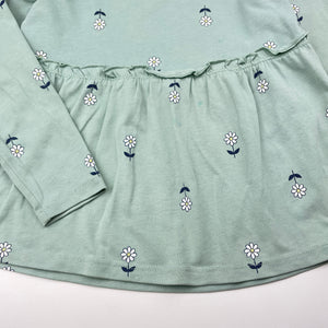 Girls Target, floral long sleeve pyjama top, FUC, size 5,  