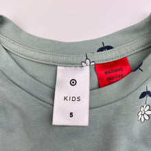 Load image into Gallery viewer, Girls Target, floral long sleeve pyjama top, FUC, size 5,  