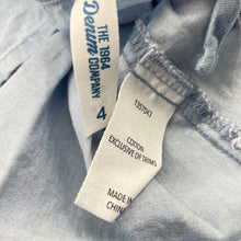 Load image into Gallery viewer, Girls 1964 Denim Co, chambray cotton summer dress, marks back skirt, FUC, size 4, L: 60cm