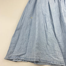 Load image into Gallery viewer, Girls 1964 Denim Co, chambray cotton summer dress, marks back skirt, FUC, size 4, L: 60cm