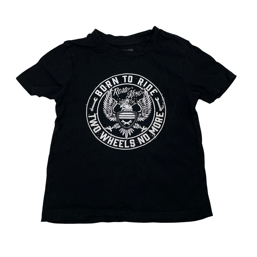 Boys Favourites, black cotton tee / top, EUC, size 2,  
