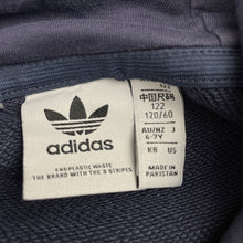 Load image into Gallery viewer, Unisex Adidas, blue hoodie sweater, wash fade, FUC, size 6-7,  