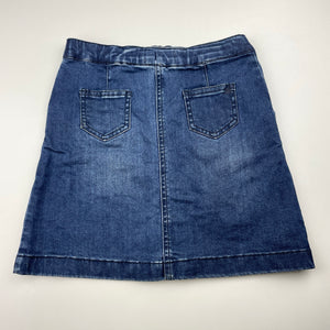 Girls Country Road, lightweight stretch denim skirt, adjustable, L: 33cm, FUC, size 5,  