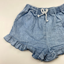 Load image into Gallery viewer, Girls 1964 Denim Co, chambray cotton shorts, elasticated, FUC, size 5,  