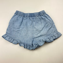Load image into Gallery viewer, Girls 1964 Denim Co, chambray cotton shorts, elasticated, FUC, size 5,  