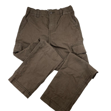 Boys Cotton On, brown cotton cargo pants, adjustable, Inside leg: 56.5cm, GUC, size 8,  