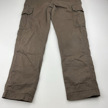Load image into Gallery viewer, Boys Cotton On, brown cotton cargo pants, adjustable, Inside leg: 56.5cm, GUC, size 8,  