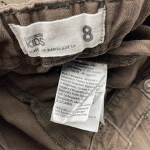 Load image into Gallery viewer, Boys Cotton On, brown cotton cargo pants, adjustable, Inside leg: 56.5cm, GUC, size 8,  
