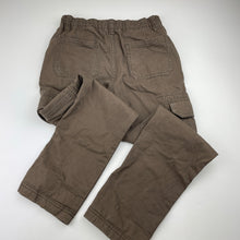 Load image into Gallery viewer, Boys Cotton On, brown cotton cargo pants, adjustable, Inside leg: 56.5cm, GUC, size 8,  
