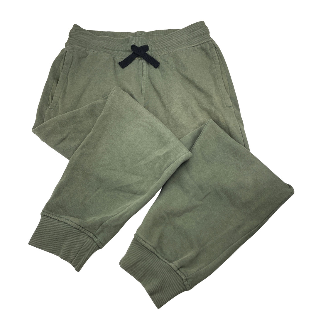 Boys H&M, khaki fleece lined track pants, elasticated, Inside leg: 54cm, FUC, size 10,  