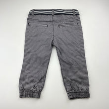 Load image into Gallery viewer, Boys Peter Morrissey, houndstooth cotton pants, adjustable, Inside leg: 26.5cm, EUC, size 1,  