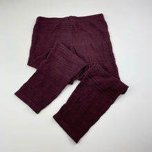 Load image into Gallery viewer, Girls Anko, textured leggings, elasticated, Inside leg: 36cm, GUC, size 5,  