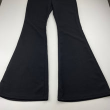 Load image into Gallery viewer, Girls SHEIN, black flared pants, elasticated, Inside leg: 64cm, EUC, size 11-12,  