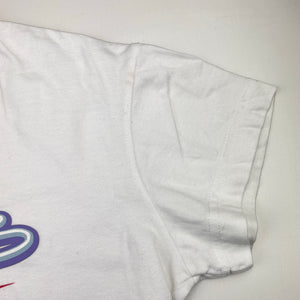 Womens Nike, white cotton tee / top, L: 50.5cm, armpit to armpit: 48.5cm, light marks left shoulder, FUC, size M,  