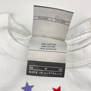 Womens Nike, white cotton tee / top, L: 50.5cm, armpit to armpit: 48.5cm, light marks left shoulder, FUC, size M,  