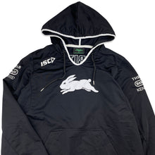 Load image into Gallery viewer, Womens NRL Authentics, Souths Rabbitohs hoodie sweater, armpit to armpit: 48cm, shoulder to cuff: 61.5cm, EUC, size 8-10,  