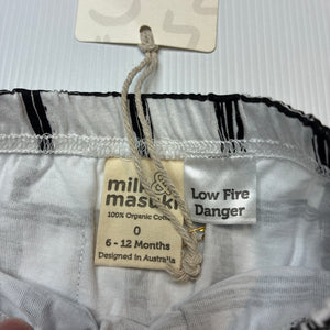 Unisex Milk & Masuki, lightweight organic cotton leggings / bottoms, NEW, size 0,  